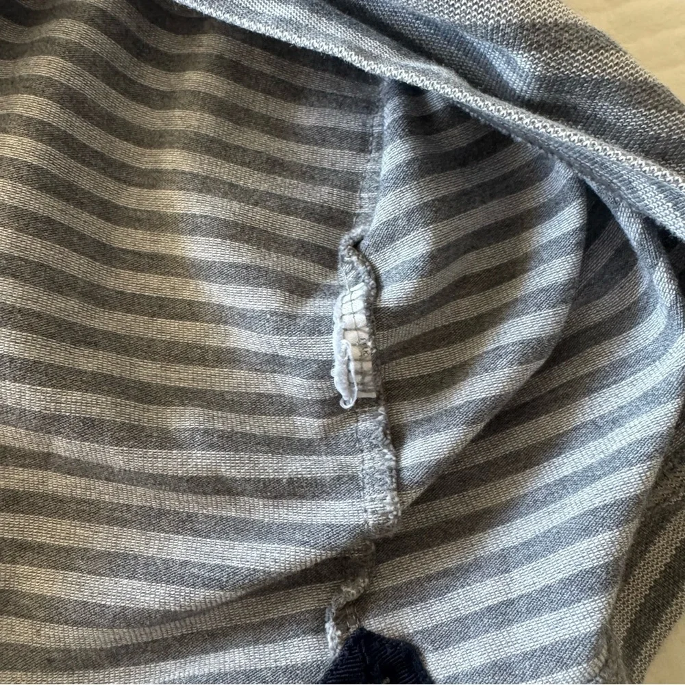 Banana Republic Gray Striped Performance Pique Polo Shirt XL BR Cotton Pocket